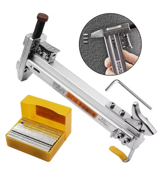 Manual Steel Nail Gun With 400pcs Steel Nail ST18 Semi Automatic Cement Nail Gun Wire Slot Nailing Device Nailing Machine Woodworking Gun Tacker