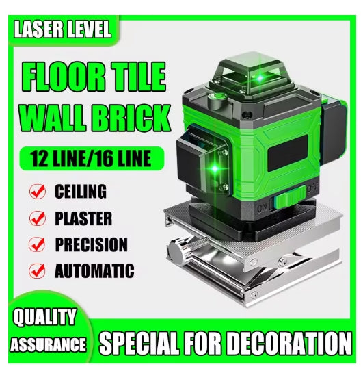 3D/4D 8/12/16 Lines Laser Level Green Line Self-Leveling 360 Horizontal And Vertical Super Powerful Laser Level Green Beam Laser Level