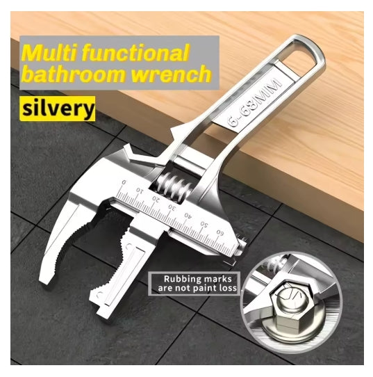 Repair Tool Bathroom Wrench Adjustable 6-68mm Large Opening Wrench Kitchen Bathroom Pipe Wrench Manual Tool Nut Key