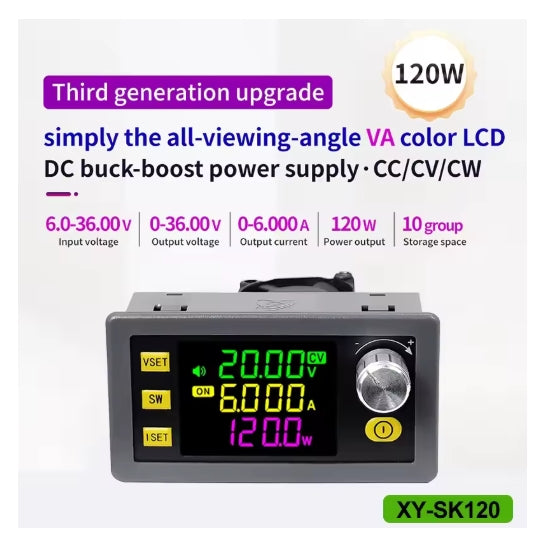 SK120 DC Buck Boost Converter CNC Adjustable Regulated Laboratory Power Supply Constant Voltage Current Solar Charge Module