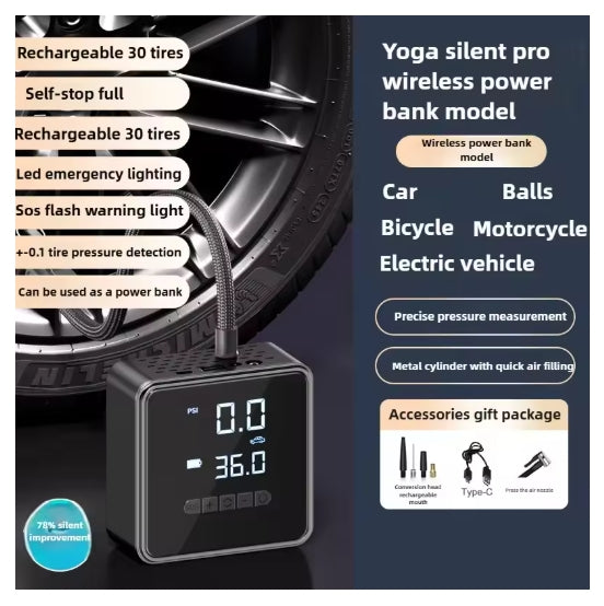 Small Square Box Nitrogen Gas Inflation Pump Automatic Tyre Inflation Pump Wireless Portable Electric Inflation Pump