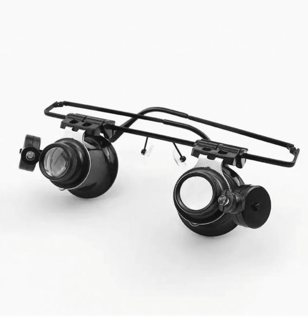 5x Glass Magnifying , Adjustable Eye Distance, Equipped with White LED Light