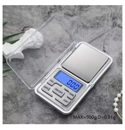 100g/0.01g 500g/0.01g Electronic Jewelry Scale Stainless Steel Mini Pocket Scale Mobile Phone Scale, Electronic Carat Scale