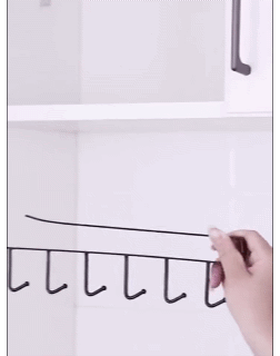 6/12 Hook-on Cabinet Storage Rack Wardrobe and Cupboard Organiser No-Drill Installation Heavy-Duty Load Capacity Space-Saving Design