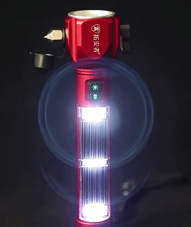 100000LM 18-in-1 Solar Multi-function Zoom Flashlight | Car Safety Hammer Alarm, Compass | Strong Light Flashing | Waterproof, Alloy Material, High Battery Life of 32 Hours