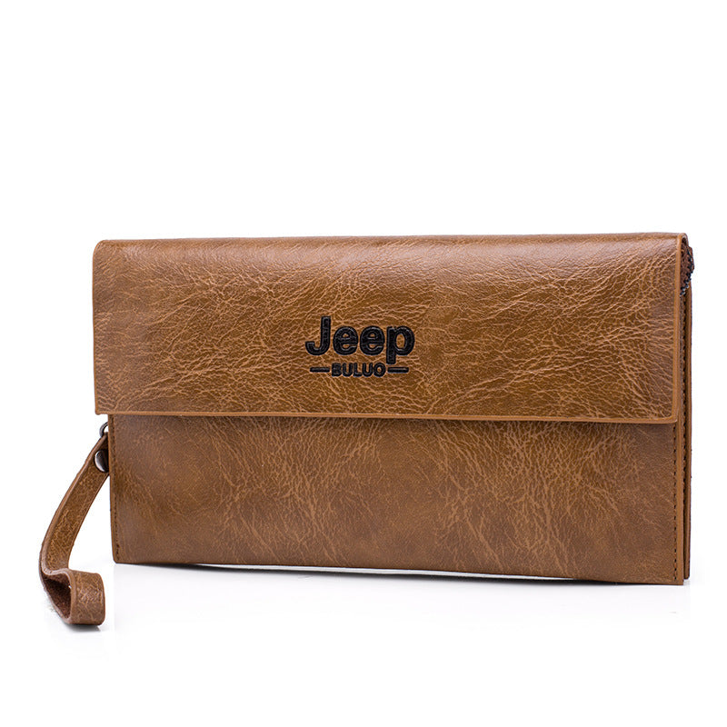 JEEP Men's Soft Leather Long Wallet