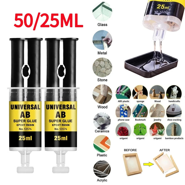 Universal Epoxy Resin AB Glue Strong Repair Adhesive Waterproof Quick-drying Glue For Repair Ceramics Metal Plastic Wood Tools