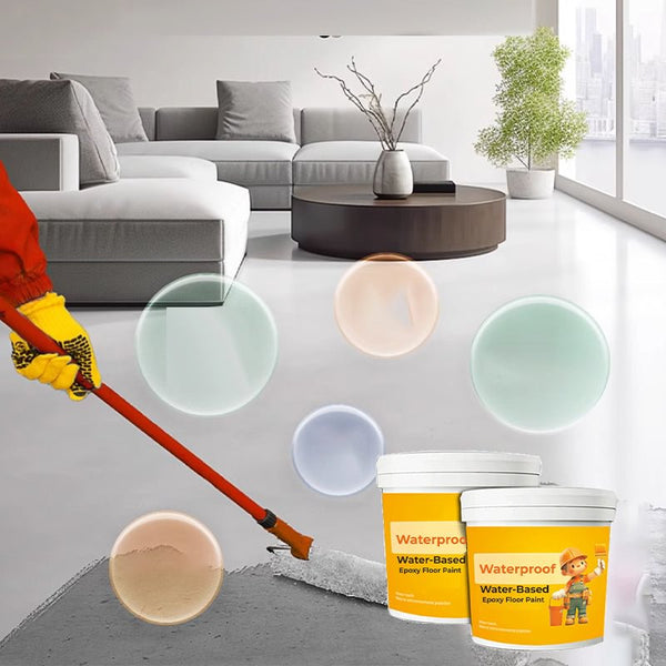 300g Waterborne Floor Paint Refinish for Small Areas Waterproof Water-Based Epoxy Floor Paint Coating Water Based Floor Paint for indoor home school floor paint