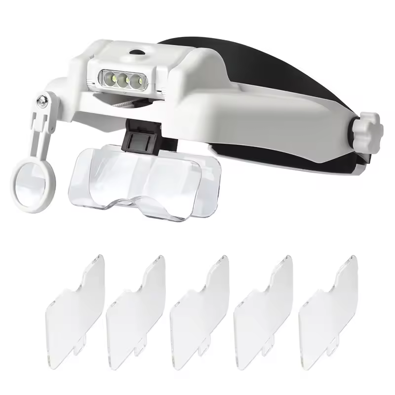 Combination 31 Magnifications LED Spectacle Magnifier 1X 4X 5X 6X 7X 10X 14X(31 combinations)
