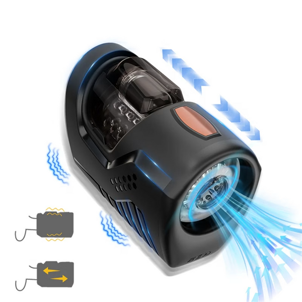 Starfleet Automatic Male Masturbator – 10 Thrusting & 10 Vibration Modes with Transparent Window, USB Rechargeable