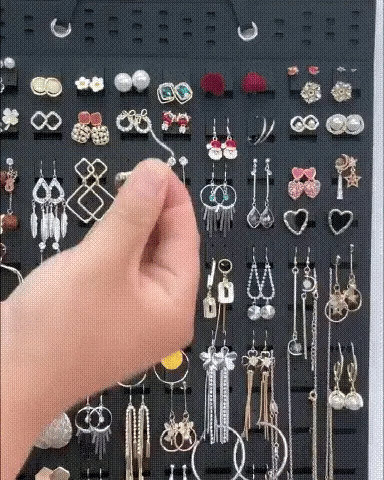 Felt Hanging Jewelry Organizer Earrings Hanging Organizer Wall Wall Jewelry Display Hanging Bag Home Organizer Jewellery Holder