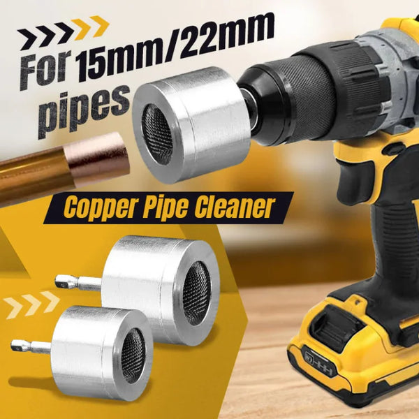 15/22mm Copper Pipe Cleaning Brush Electric Drill Universal Rust Removal Cleaner Electric Polishing Tool Brush Pile Head Wire Brush