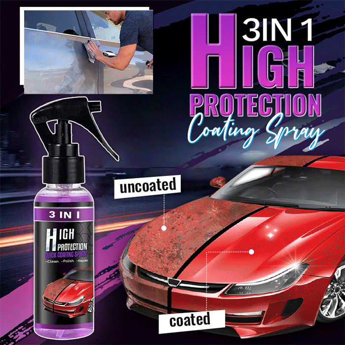 100ml 3 in 1 High Protection Quick Car Coating Spray Premium Car Paint Restorer Cleaning Repair Polishing Maintenance
