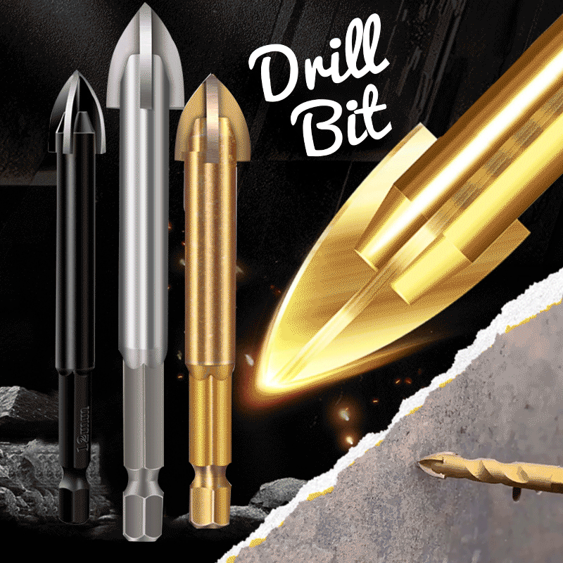 3/4/5/6/7mm 5Pcs Cross Hex Drill Bits Set For Metal Glass Ceramic Concrete Brick Hole Opener Hard Alloy Cross Triangle Drill Bits