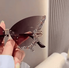 Diamond Edged Butterfly Sunglasses