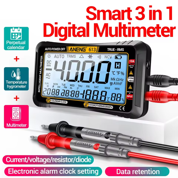 3 in 1 Smart Digital Multimeters AC/DC Current Voltage Capacitance Professional Measurement Multimetro Test Tools