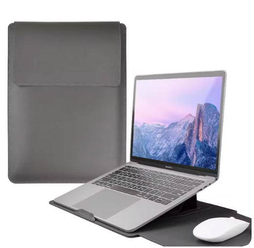 3 in1 Laptop Bag Case for Laptop/Macbook Air Pro Leather 13.3/14/15.6/16 inch Notebook Cover Laptop Sleeve Bag with Stand Mouse Pad