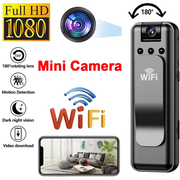 1080P Mini WIFI Infrared Night Vision Back Clip Body Camera Portable Sports DV DVR Surveillance Camcorder Video Recorder Camera