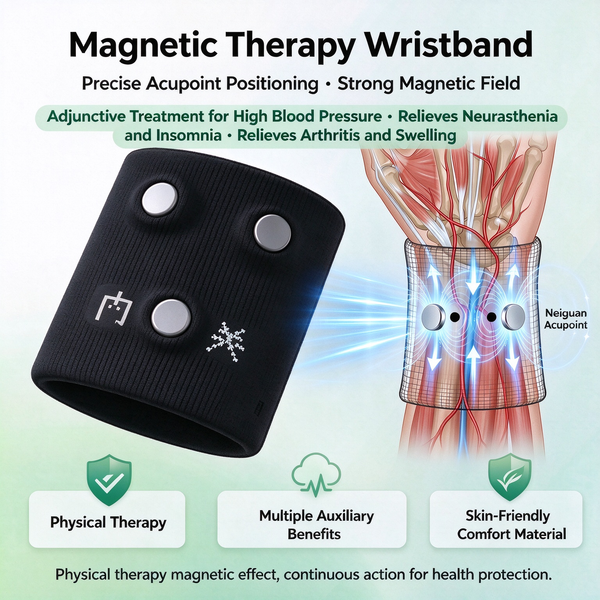 Magnetic Therapy Wrist Brace Adjunctive Treatment for High Blood Pressure · Relieves Neurasthenia and Insomnia · Relieves Arthritis and Swelling