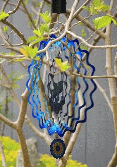 Laser-cutting Whale Unique Wind Spinner Stainless Steel Whale Hanging Spinner