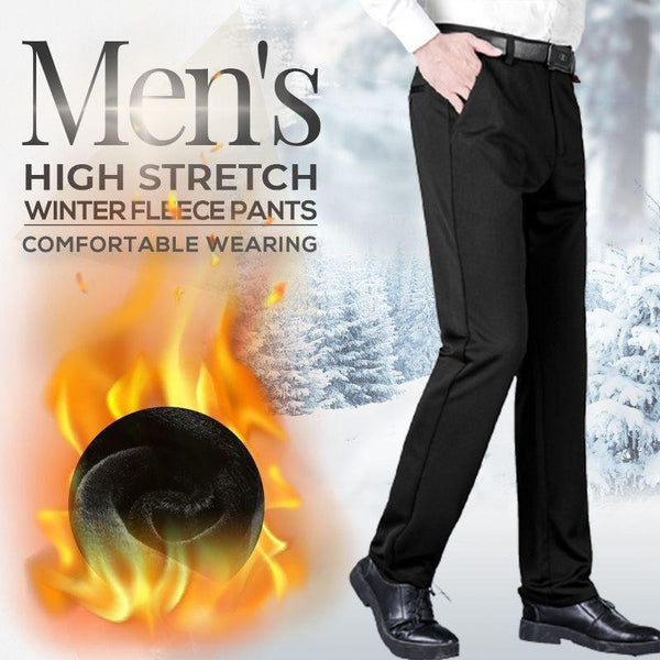 High Stretch Men's Winter Warm Fleece Pants Stylish & Classic