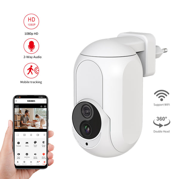 A20a Wireless WIFI Home Security Monitor Camera 1080P Night Vision PIR Detection Two-way Talk Plug Type Surveillance Camera