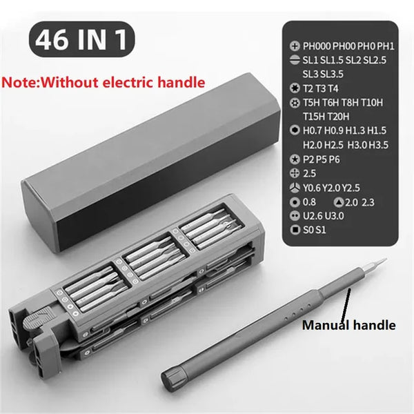 46Pcs Precision Screwdriver Set Magnetic Screw Driver Bits Kit