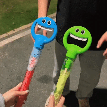 New 32 Holes Bubble Wand Toy With 10Pcs Bubble Concentrate Random Color