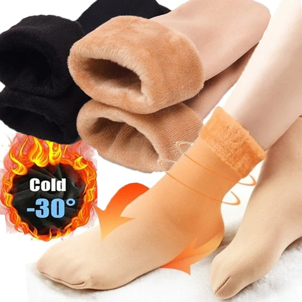 Winter Thermal Socks Women Men Wool Cashmere Soft Ultra-Warm Fleece Ankle Socks
