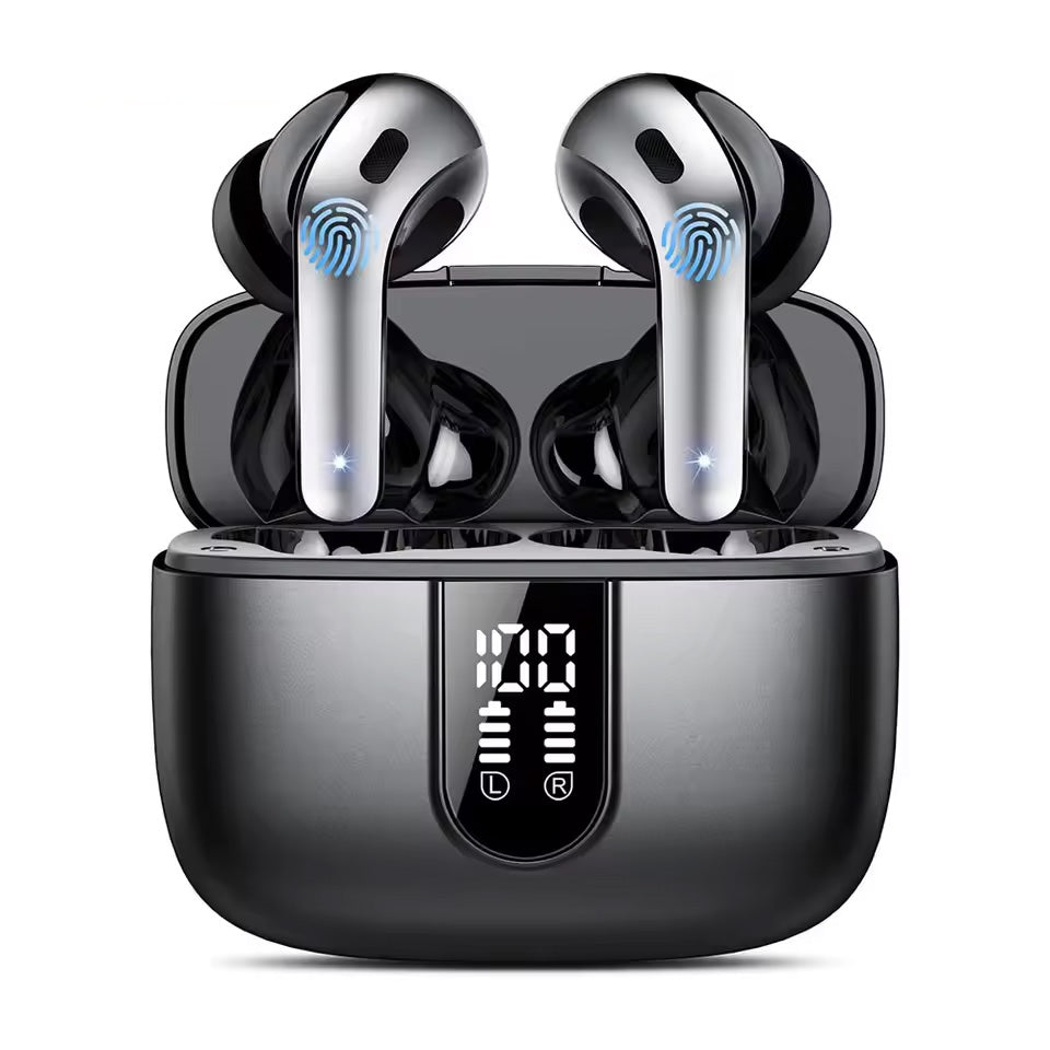 Ultra-high Quality Smart Technology Noise-canceling Digital Display In-ear 52 Hrs Playtime Bluetooth Headphones