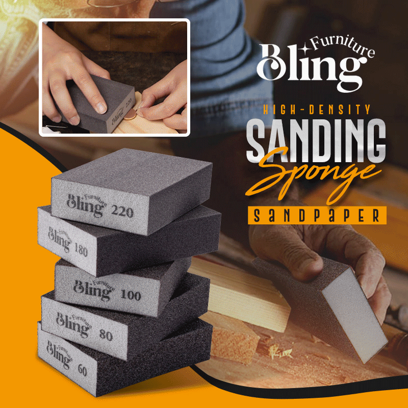 5Pcs High-Density Sanding Sponge Sandpaper