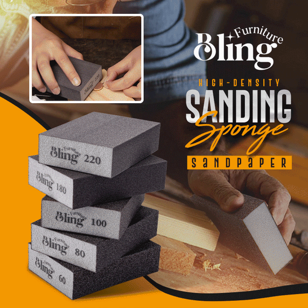5Pcs High-Density Sanding Sponge Sandpaper