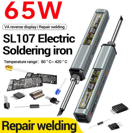 Professional 65W LCD Electric Soldering Iron Adjustable Temperatur Voltage Welding Pen