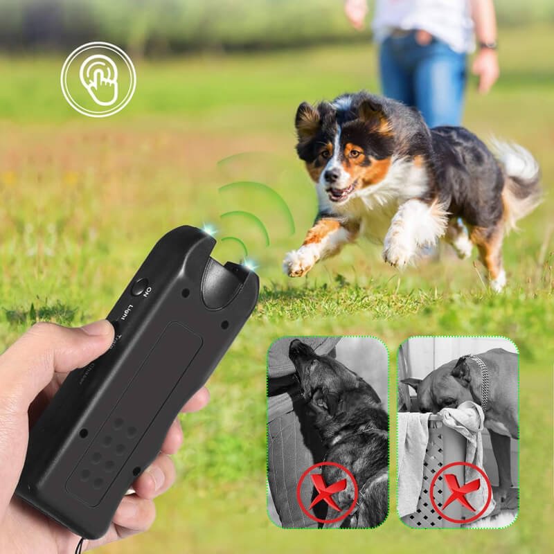 Ultrasonic Dog Repeller Handheld Barking Stop Luminous