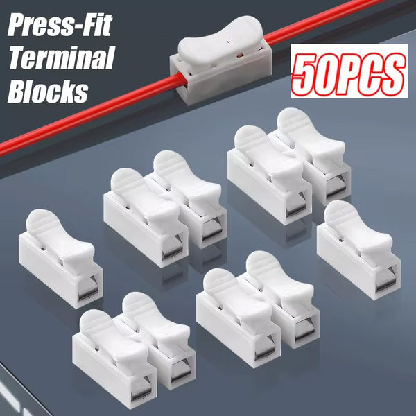 50Pcs CH-1/CH-2 Quick Splice Lock Wire Terminals Spring Clamp Terminal for Lighting and Automotive Wiring Electricity