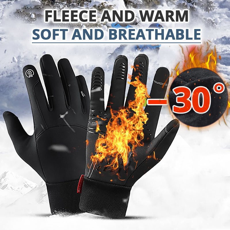 Winter Fleece Waterproof Touch Screen Gloves