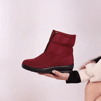 Women's Waterproof Warm Cotton Zipper Snow Ankle Boots