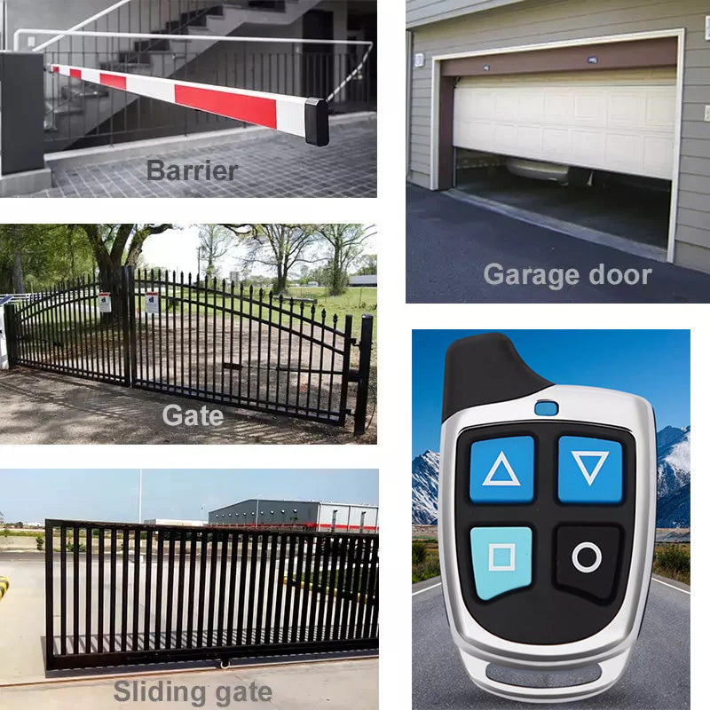 Metal 433Mhz Remote Key Control Duplicator Universal Remote Key 4 Button For Gate Garage Door Keychain