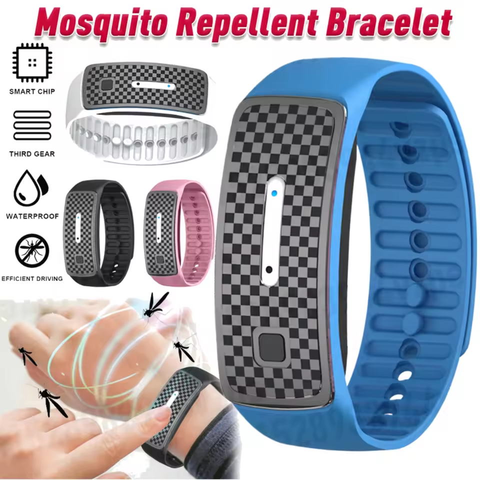 Smart Ultrasonic Mosquito Repellent Electronic Bracelet Full of Electricity Continuous use 7 days Adult Children Outdoor