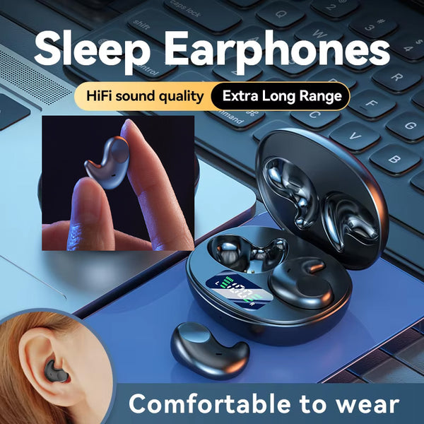 Wearing Invisibility Ultra Thin Mini Sleep Invisible Earphone Bluetooth 5.3 Wireless Headphones TWS In Ear Sports Headset Waterproof With Mic