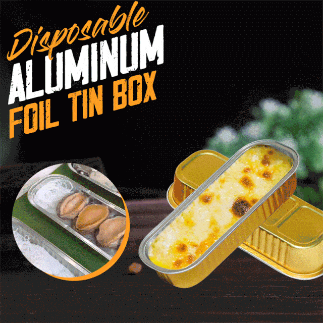 20/50Pcs Disposable Aluminum Foil Tin Box for Baking and Grilling