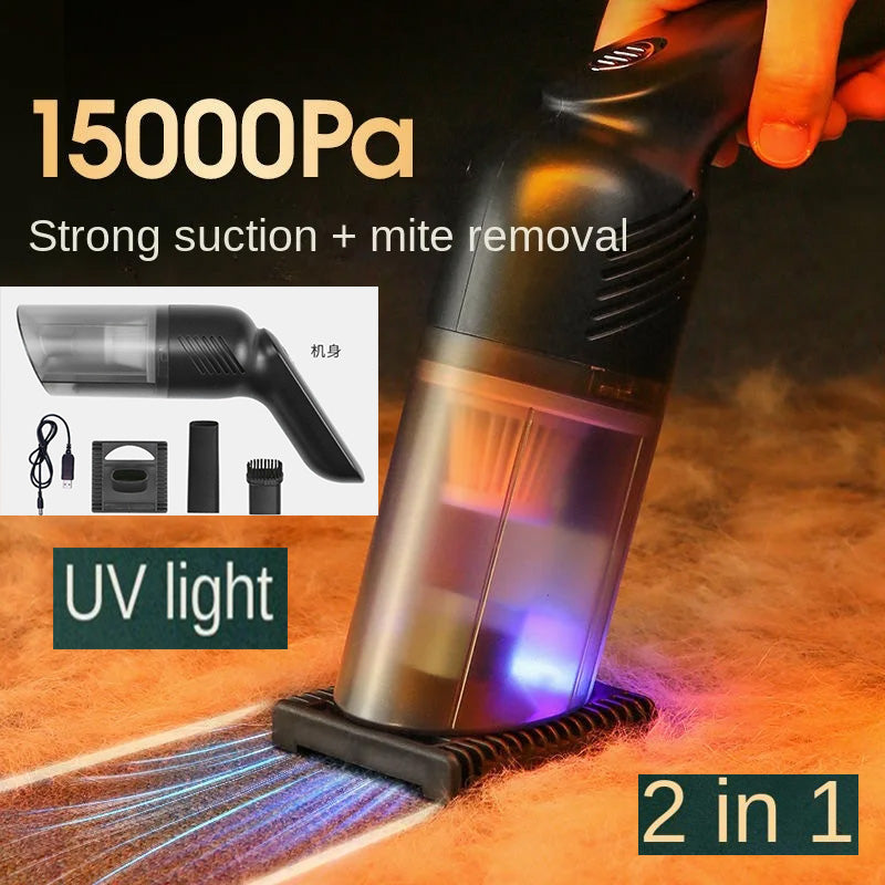 15000Pa 2 in 1 Wireless UV Vacuum Cleaner Pet hair Vacuum Pet Hair Sucker High Power Ultraviolet Sterilization Mite Cat & Dog UV  Vacuum Cleaner