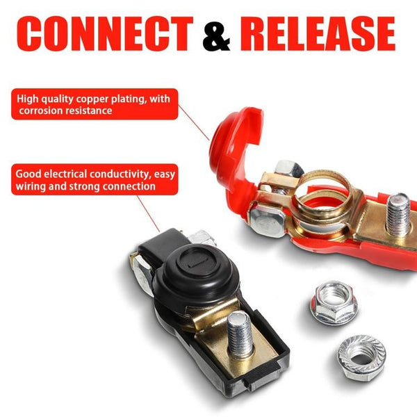 Universal Car Battery Copper Stake Header Battery Clamp Connector with Protective Cap