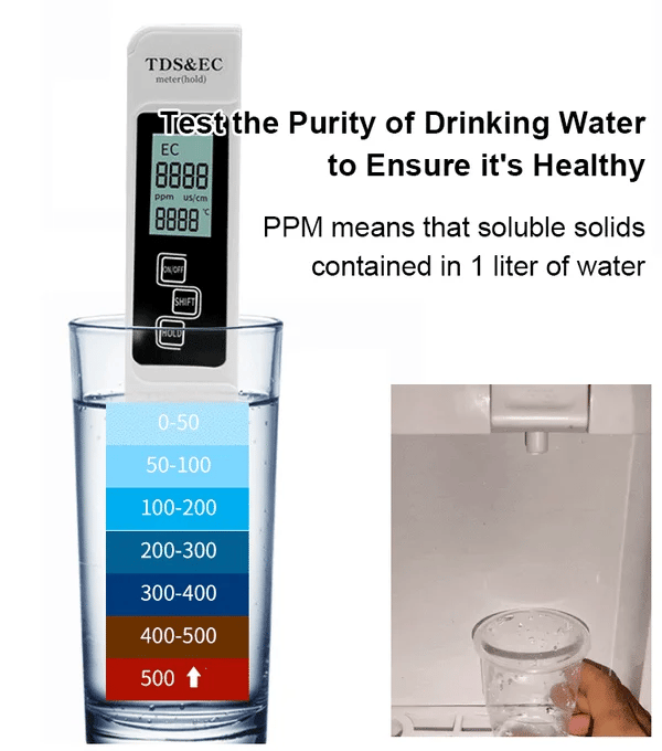 3 In 1 TDS Meter Digital Water Quality Tester Temperature Conductivity Drinking Water Testing Pen Water Purity TEMP PPM Tester