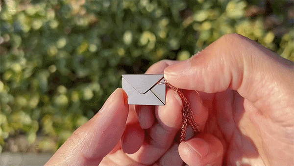Unique Stylish Handmade Envelope Necklace