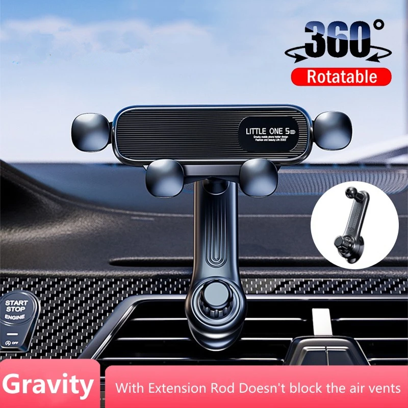 Rotatable Gravity Car Phone Air Outlet Bracket Super Stable and Won't Fall Down