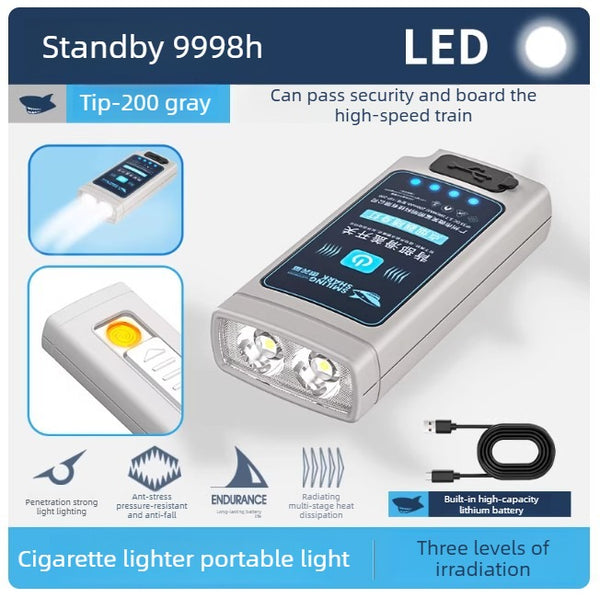 100W Emergency Multi-Function High-Intensity Keychain Torch | Tungsten Filament Lighter Combination | Portable Lighting and Smoking Aid