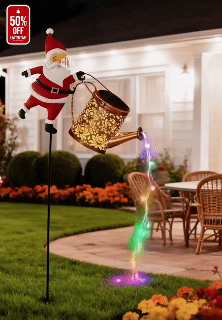 Solar Santa Claus Water Jug Floor Lamp, Outdoor Solar Garden Light, Garden Lawn Decorative Light, Outdoor Decoration
