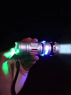 Decompressor Flashlight with Silent Spinning Top - 3-in-1 LED Light, Aluminum Alloy, TYPE-C, 3 Modes Light