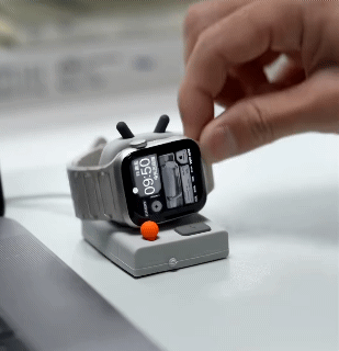 Apple Watch Desktop Charging Stand｜Silicone Base with Concealed Cable Management Channel, Say Goodbye to Clutter, Compatible with Watch SE/Ultra/Series 1-10